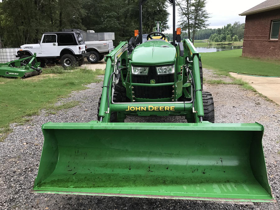John Deere 4044M Tractor Front View