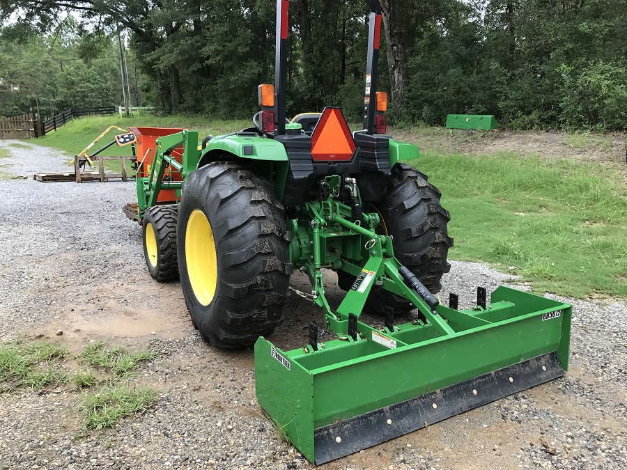 John Deere 4044M Tractor with Frontier Box Blade