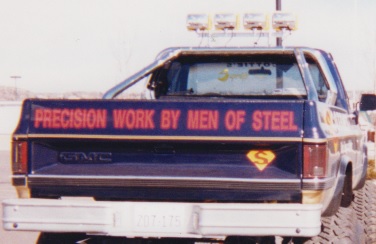 The original Scottie's motto "Precision Work By Men Of Steel"